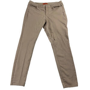 Womens Skinny Pants Size 14 Khaki Stretch High Rise Vintage Style Neutral Casual
